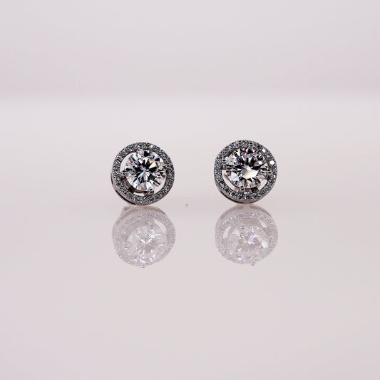 Daity round stud earrings