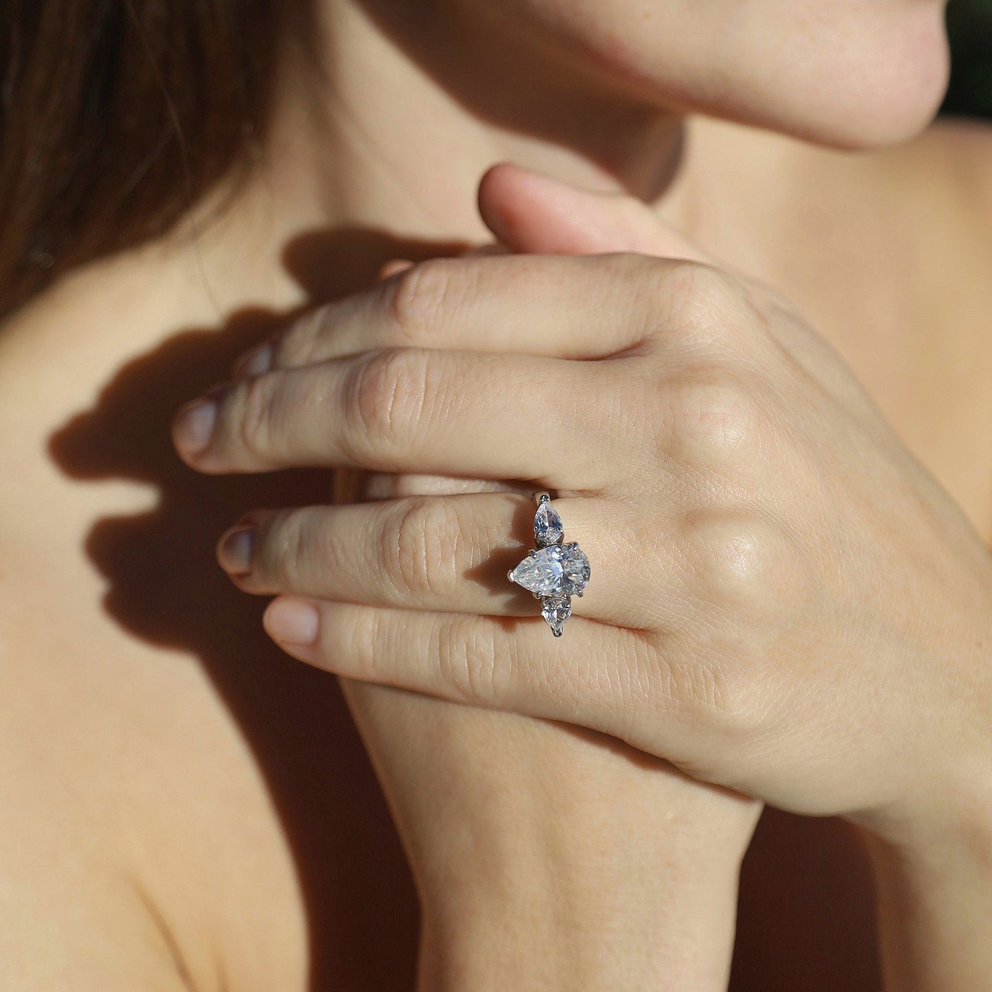 Trinity Teardrop Ring