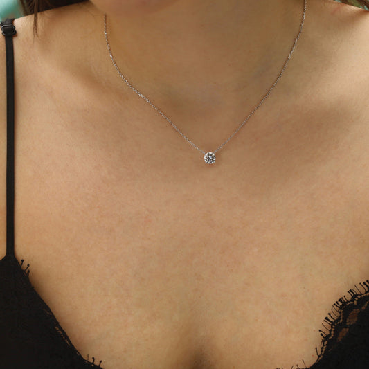 Classic Moissanite Solitaire Pendant