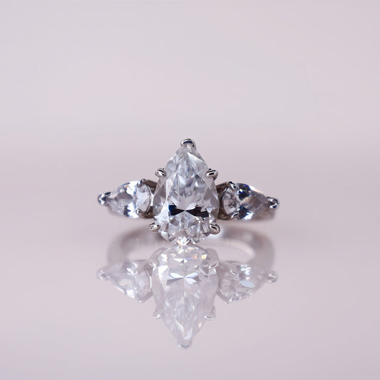Trinity Teardrop Ring